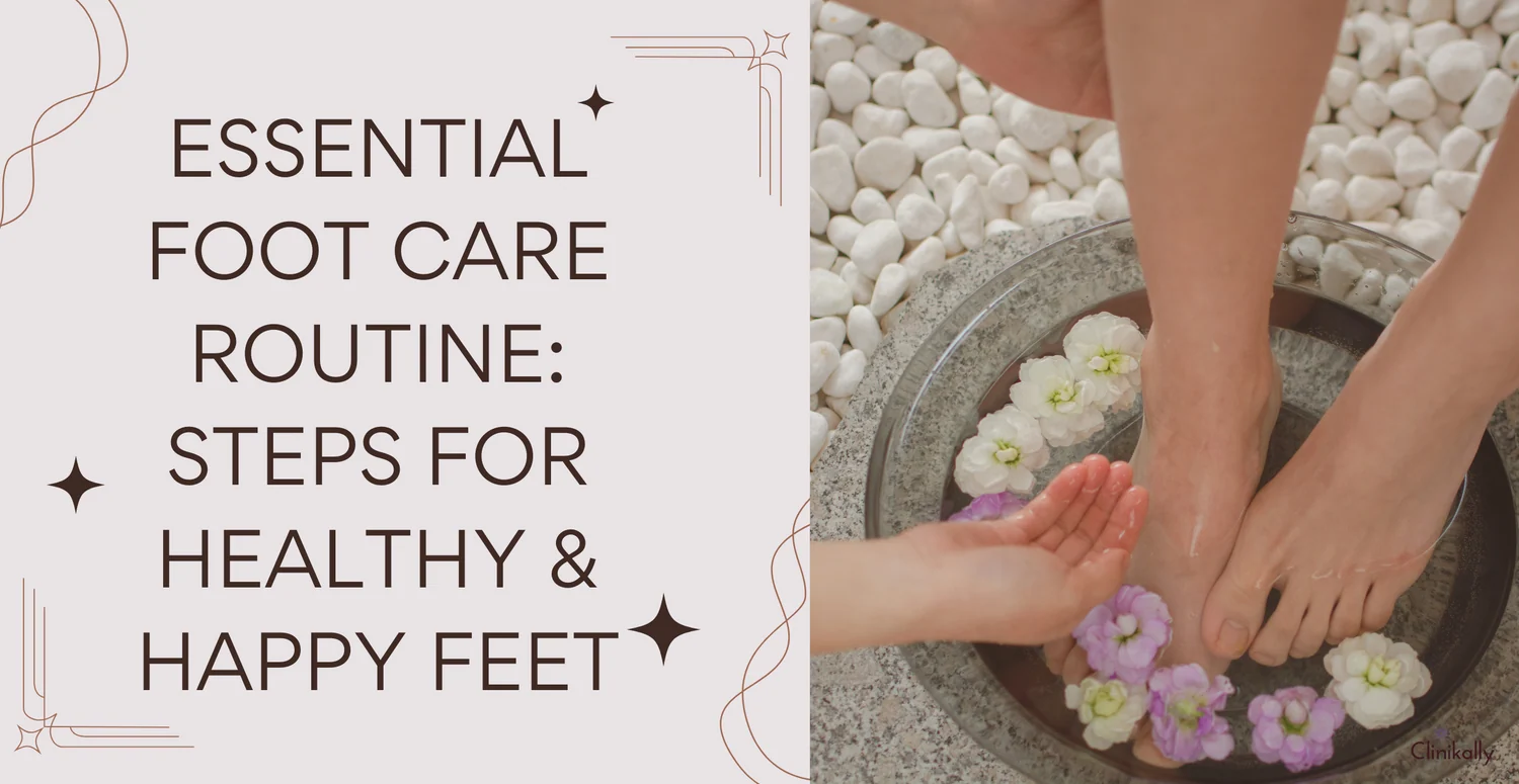 Foot and nail care illustration